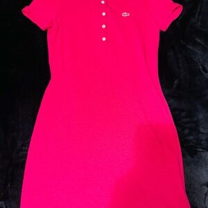 Lacoste Vibrant Pink Polo Dress